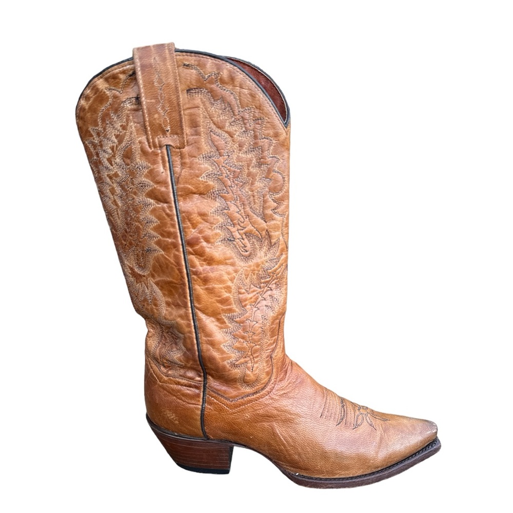Dan Post 3463 Boots Santa Rosa Snip Toe Western Cowgirl Leather Brown Size 8